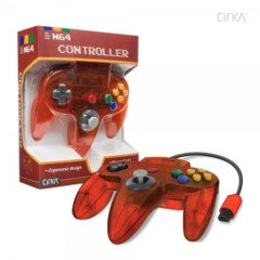 (Hyperkin) Cirka (Fire) Clear Orange N64 Controller